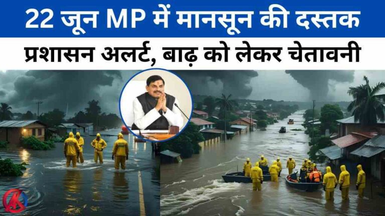 22 June MP News: मध्य प्रदेश में मानसून की दस्तक, प्रशासन अलर्ट, बाढ़ को लेकर चेतावनी जारी