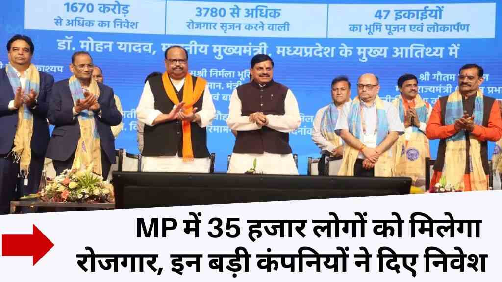 मध्य प्रदेश में बड़ी कंपनियों ने किया तीस हजार करोड़ से ज़्यादा का निवेश, 35,000 से ज़्यादा युवाओं को मिलेगा रोजगार