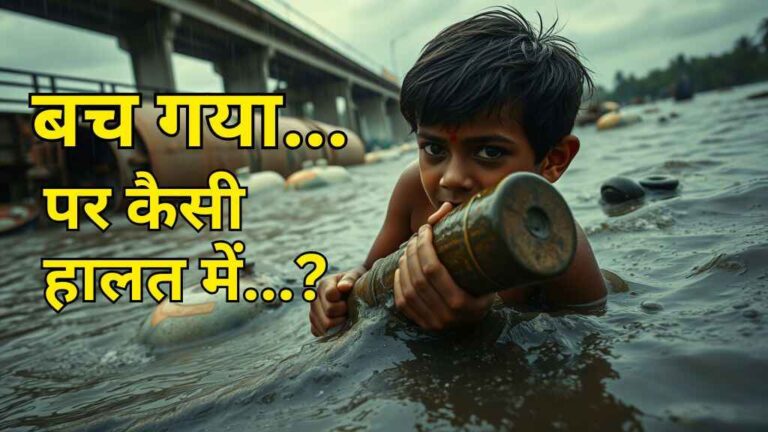 MP के जबलपुर में बाढ़ का कहर: पुल डूबा, LPG ट्रक बहा, लड़का लकड़ी के सहारे बचा