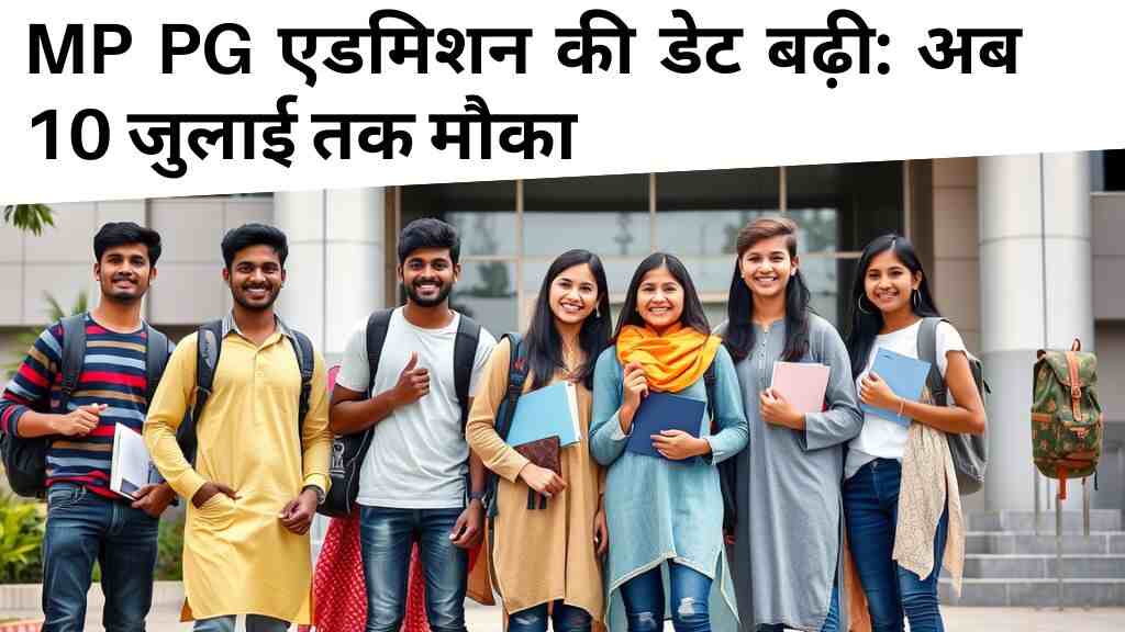 MP PG एडमिशन की डेट बढ़ी: अब 10 जुलाई तक मौका, नए पोर्टल से सीधे कॉलेज में होगा दाख़िला